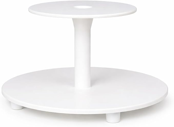 Oasis Supply 2-Tier Cake Stand – White Plastic Tiered Dessert Display Stand, Cupcake Stand for Cakes, Cupcakes, Weddings, Parties & Dessert Table Decorations