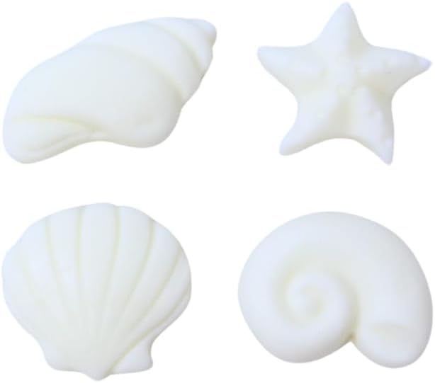 Oasis Supply Seashells and Starfish Sugar Decorations, 24-Count