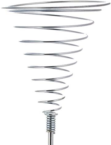 Stainless Steel Spring Coil Whisk 2 Pcs - Wire Whip Egg Whisk with Wooden Long Handle - Heavy Duty Whisks for Cooking