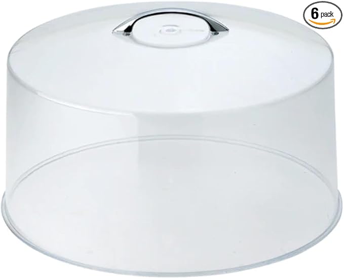Winco CKS-13C Round Acrylic Cake Stand Cover, 12-Inch, Clear (Pack of 6)