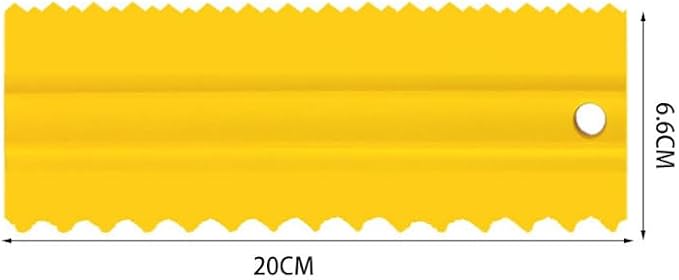 A Set of Cake Scraper 4pcs Plastic Double Sided Icing Smoother Frosting Comb Decorating Polisher Baking Diy Tool Accessories (Yellow)