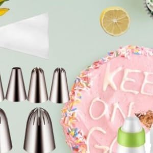 7Pcs Icing Piping Nozzles, Stainless Steel Russian Ruffle Icing Piping Tips Bobbi Skirt Piping Nozzles, DIY Pastry Fondant Cake Icing Piping Nozzles Decoration Tips Baking Tool