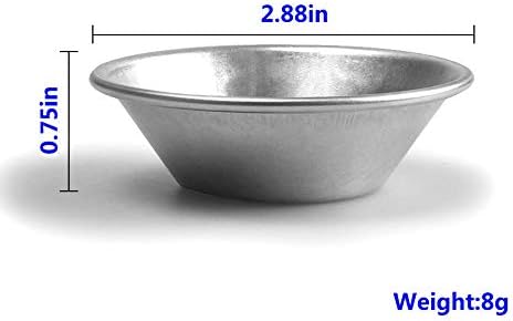 25Pack Egg Tart Molds Tiny Pie Tartlets Dessert Mold Pans Tin Puto Cup Bakeware Cake Cookie Mold, Round Resuable Nonstick (Aluminum)