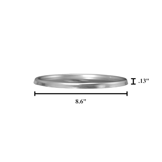 Chef Approved Aluminum Stable Dough Proofing Pan Lid | Professional Round Shape Retarding Stackable Bakeware Pot for Bakery Pastry Coffee Shop | Fits 48DPAN | Break Resistant, 8.6"W x 8.6"D x .13"H