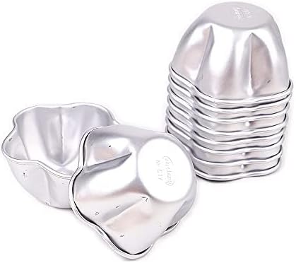 10pcs per lot Various Design Fluted Edge Wavy Flower Cup Boat Round Shape Aluminium Tart Mould Jelly Pudding Cup Cupcake Mold Baking (C17)
