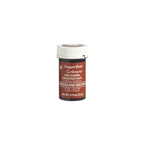 Sugarflair Food Coloring Concentrate Paste, 25 Grams Woodland Brown