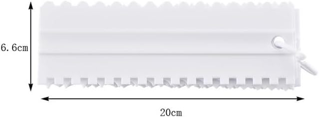A Set of Cake Scraper 4pcs Plastic Double Sided Icing Smoother Frosting Comb Decorating Polisher Baking Diy Tool Accessories (White)