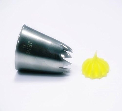 JEM Large Curved Star Savoy Piping Nozzle, Decorating Tip, no. 3J