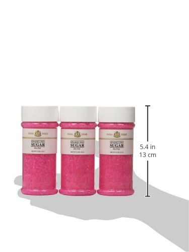 India Tree Pink Sparkling Sugar, 7.5 oz | Vibrant Decorating Sugar for Birthdays, Baby Showers & Celebrations