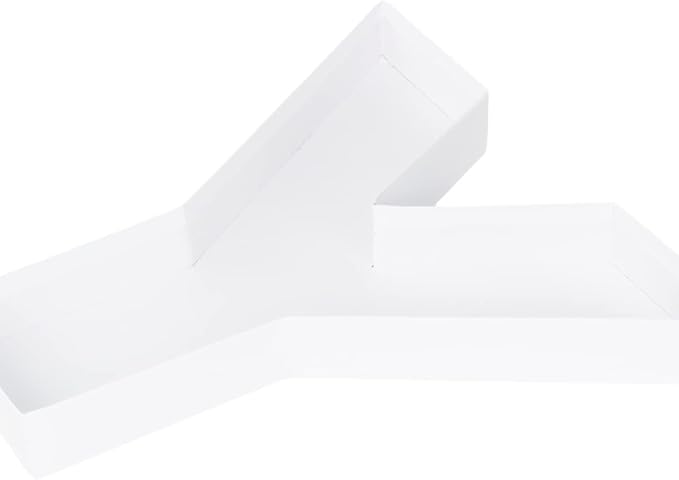 WENPACK 12.5" Cardboard Letter Shaped Mache Decorative Strawberries Fillable Sweets Candy Box with Clear Lid (White, Y)