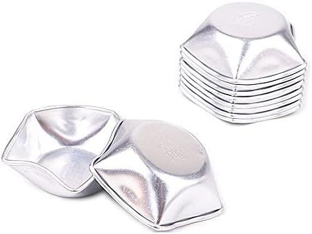 10pcs per lot Various Design Fluted Edge Wavy Flower Cup Boat Round Shape Aluminium Tart Mould Jelly Pudding Cup Cupcake Mold Baking (C16)