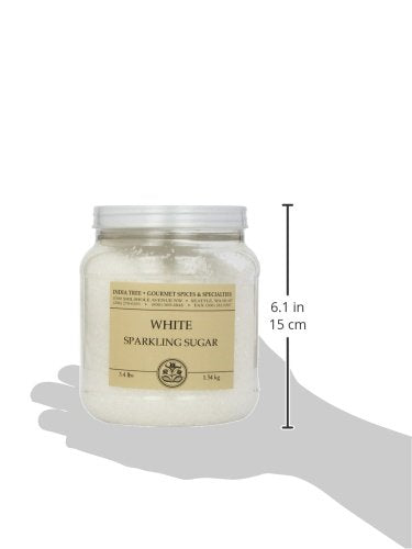 India Tree White Sparkling Sugar, 3.4 lb Canister, Granules
