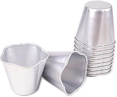 10pcs per lot Various Design Fluted Edge Wavy Flower Cup Boat Round Shape Aluminium Tart Mould Jelly Pudding Cup Cupcake Mold Baking (C18)