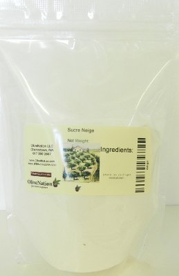 Snow White Non-Melting Topping Sugar, OliveNation Sucre Neige Non-Melting Powdered Sugar, No Melt Snow Sugar - 16 ounces
