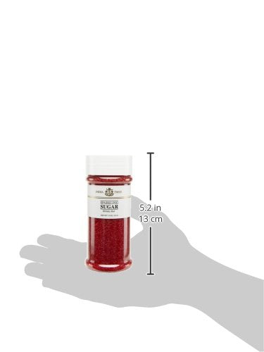 India Tree Red Sparkling Sugar, 7.5 oz | Vibrant Decorating Sugar for Holiday Baking, Cakes & Cookies