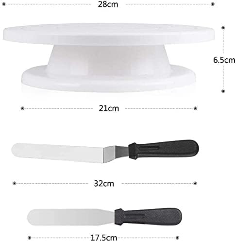 6 Pcs Cake Stand Set, Cake Decorating Supplies, Rotating Cake Turntable | for Decorating, Cake Spinner, Cake Decorating Tools, Cake Decorating Kit, Gift Set Baking Supplies 11 Inch