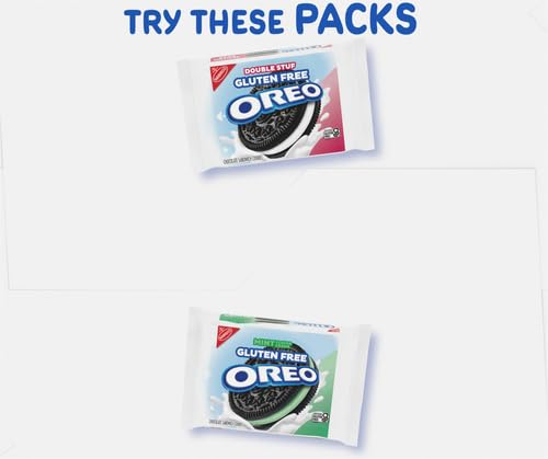 OREO Gluten Free Original & Double Stuf Chocolate Sandwich Cookies Variety Pack, Gluten Free Cookies, 20 Count (Pack of 4)