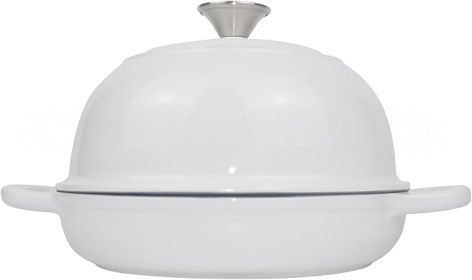 Dutch Oven for Bread Baking Bread Oven for Sourdough Bread Baking, Enameled Cast Iron Dutch Oven Pot with Lid 5 qt Cast Iron Bread Pan, White