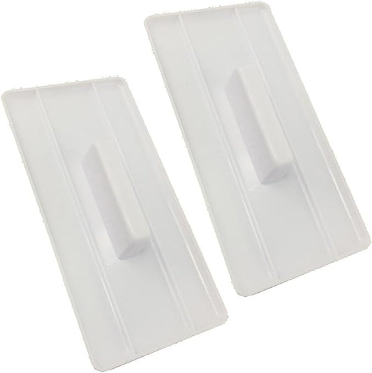 2 Pieces Plastic Cake Smoother Tool Scraper with Handle Cake Icing Trowel Fondant Icing Smoother Polisher Cake Icing Smoother Cake Surface Smoother for Cakes Decorating, White