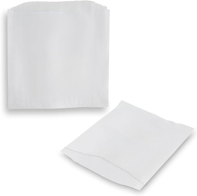 MT Products White Wax Cookie Bags 6" x 6.5" - Grease Resistant Paper Bakery Bags - Pack of 450