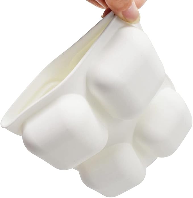 8 Cavity Square Silicone Mold For Doughnut Dessert Baking Pan Ice Cream Biscuit Cake Tools DIY Soap Mould Use Steam Oven