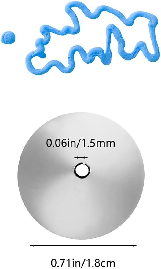 Piping Tip #2 for Royal Icing, Cookie Decorating (3-Piece Set) – Precision and Elegance for Intricate Designs