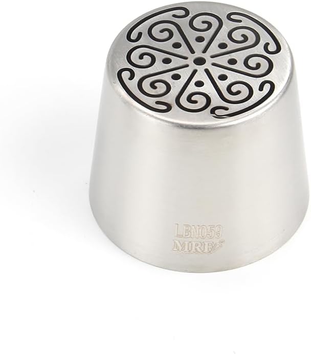 1 Piece Stainless Steel XXL Russian Flower Pattern Icing Tips,Pastry Frosting Russian Piping Tips for Cake Bouquet,Flower Frosting Nozzles for Decorating,Cake Piping Nozzles