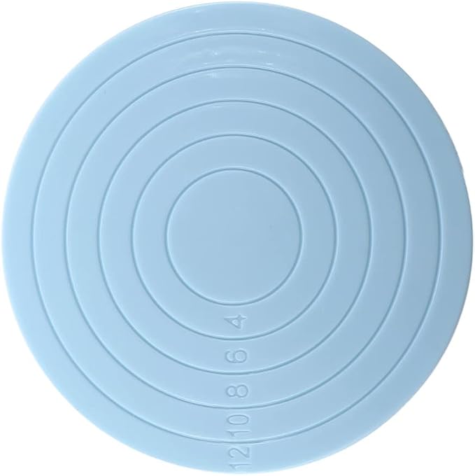 Kopida Revolving Cake Decorating Stand, Plastic Round Rotating Cookie Decorating Turntable, 5.5 Inch 360 Degree Revolving Cake Stand for Home Kitchen Cake Baking Tool(Blue)