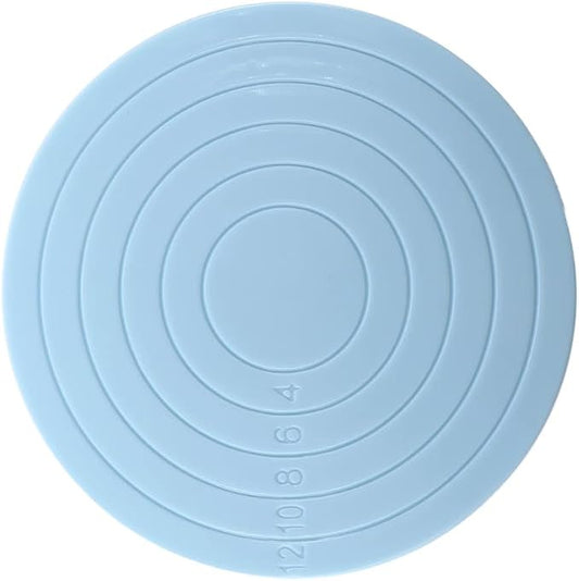 Kopida Revolving Cake Decorating Stand, Plastic Round Rotating Cookie Decorating Turntable, 5.5 Inch 360 Degree Revolving Cake Stand for Home Kitchen Cake Baking Tool(Blue)