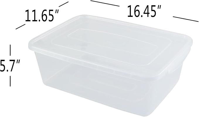 Vababa 2-Pack 16 L Pizza Dough Proofing Box with Lid, Dough Rising Box | Clear Food Pizza Storage Container, Large Capacity, BPA-Free, Dishwasher Safe, for Sourdough, Bread Dough & Pizza Dough