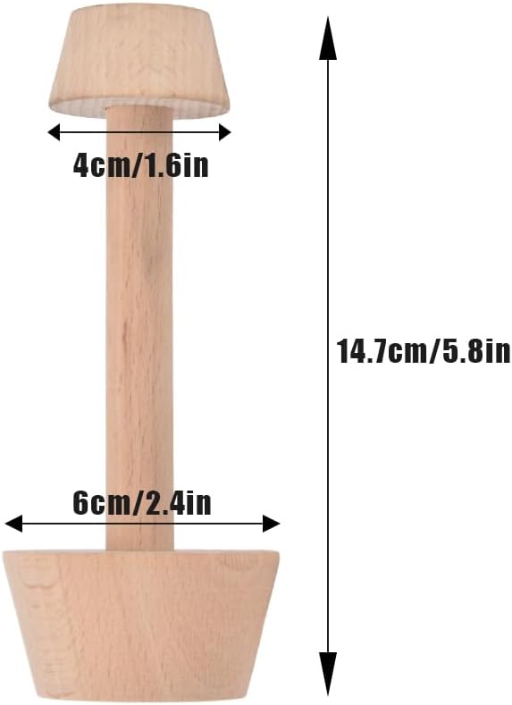 Wooden Egg Tart Tamper, 5.8in Double Side Pastry Press Tool | Baking Shaping Tool For Consistent Tart Shell Forming, Suitable For Home Kitchen Use And Handmade Pastry Preparation Work