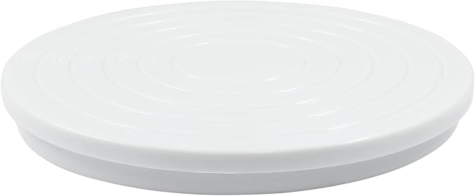 Bonsicoky 2 Pcs Cake Decorating Turntable - 5.5 Inch Revolving Cake Stand - Cookie Decorating Swivel Stand for Kitchen Cake Baking - White