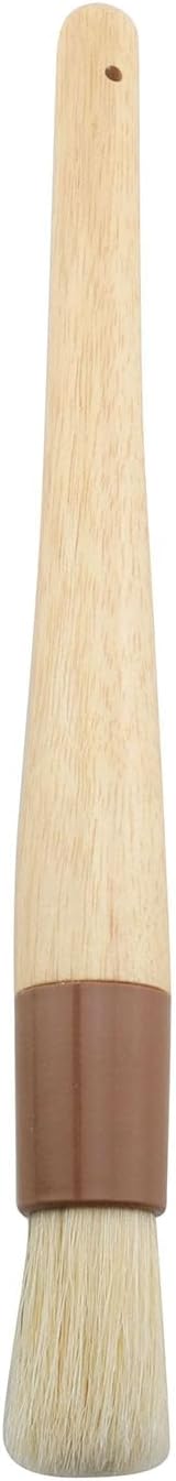 TAODAN Round Natural Boar Bristle Cake/Biscuit/Oil Brush Kitchen Baking Tool for Spreading Marinades/Sauces/Butter