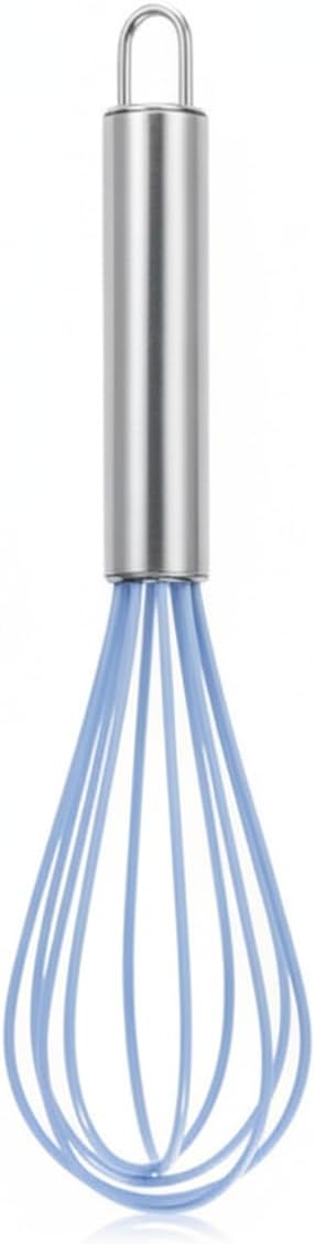 Silicone Coated Whisk, Stainless Steel Wire Balloon Whisk for Non-Stick Cookware, Mixing Tool for Eggs Batters and Sauces (1 PC)