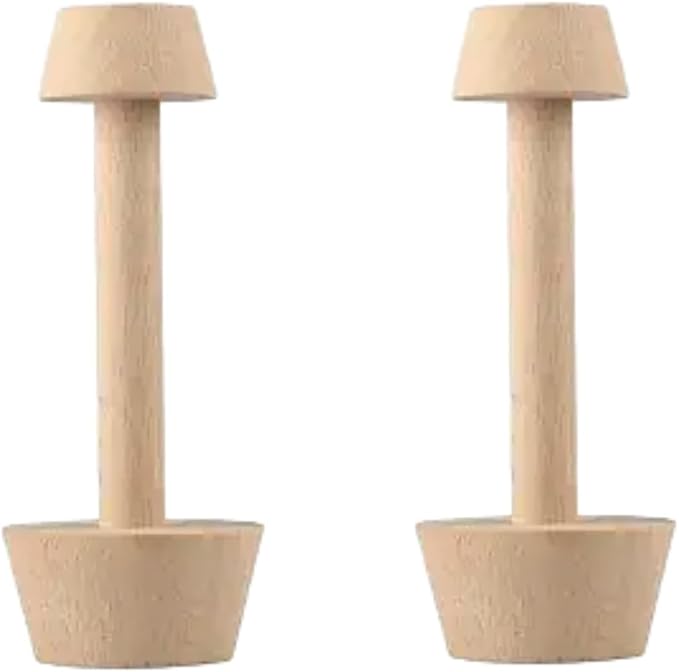 2 Pcs Tart Tamper Pastry Tamper Double Side Wooden Egg Tart Tamper Mold DIY Cake Pastry Pusher for Kitchen Party Baking Tools, Pie, Tart and Quiche Pans