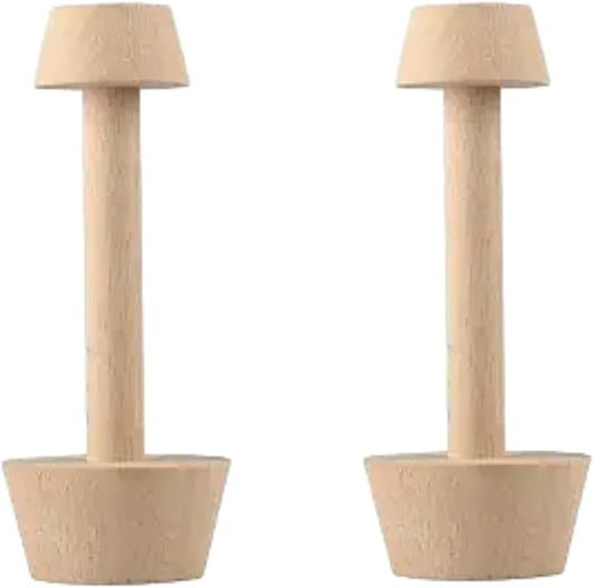 2 Pcs Tart Tamper Pastry Tamper Double Side Wooden Egg Tart Tamper Mold DIY Cake Pastry Pusher for Kitchen Party Baking Tools, Pie, Tart and Quiche Pans