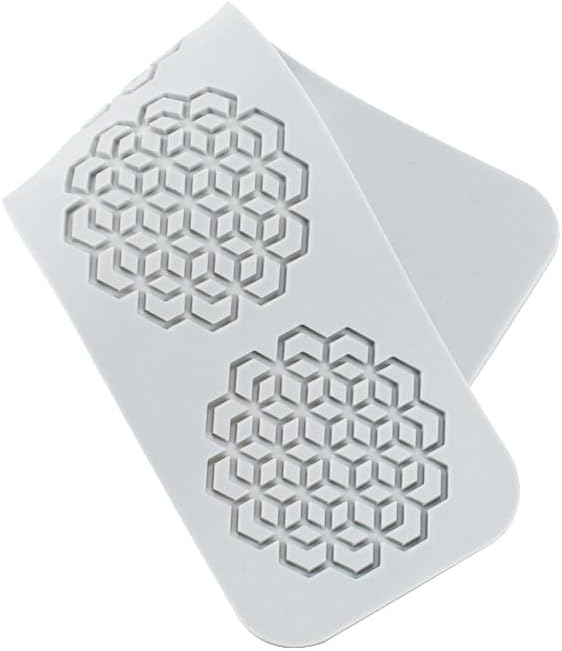 TUKE 3D Leaves Silicone Molds Flower Cake Fondant Mat Bee Leaf Pastry Moulds Rose Impression Chocolate Hollow Lace Mold (Geometry_10.4x2.8x0.12inch_L)