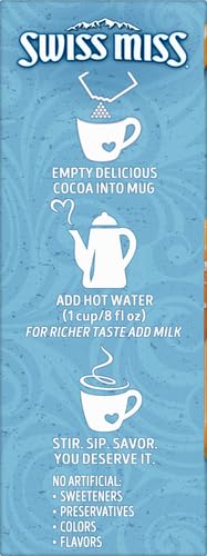 Swiss Miss Salted Caramel Flavored Hot Cocoa Mix, Hot Cocoa Bar Supplies, 1.38 oz., 8-Count Envelopes (Pack of 12)