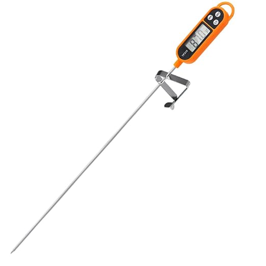 1/3pcs Candy Thermometer Digital Instant Read for Meat Kitchen Cooking Food Oil Deep Fry BBQ Grill Smoker (1, 14.4in)