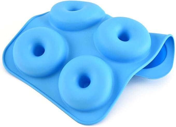 DIY 6-Cavity Cake Donut Mold Non-Stick Baking Molds Cake Pan Silicone Tray for Doughnut Cake Bread Pudding Chocolate Muffin Soap (Rose)