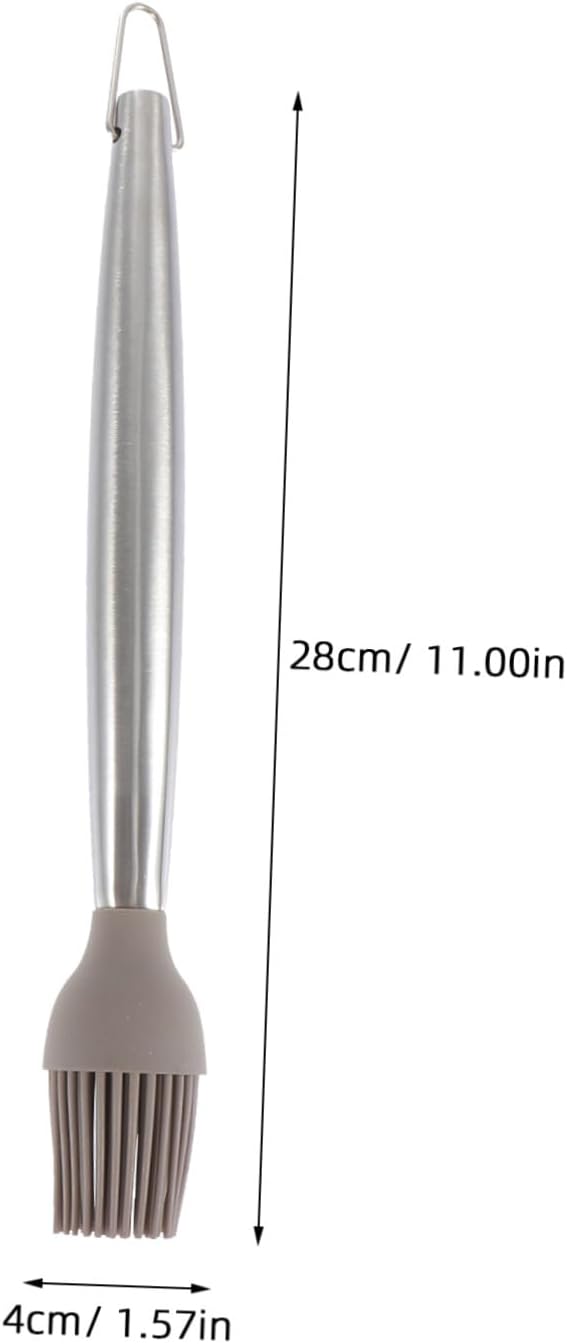 Abaodam Professional Silicone Basting Brush with Stainless Steel Handle Heat Resistant Bbq Oil Brush for Cooking Baking and Grilling Non-melting Kitchen Tool for Marinating and Glazing