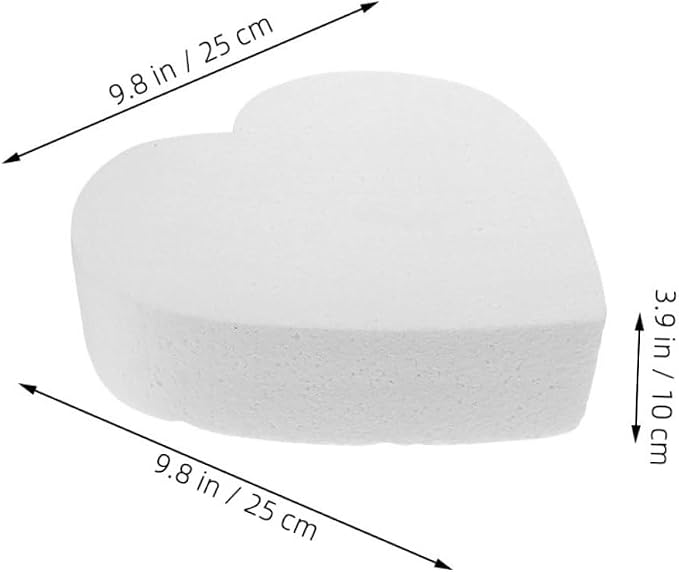 STOBAZA Heart Shaped Cake Model for Decorating and Wedding Displays Reusable Faux Cake Dummy for Baking Practice and Crafting Smooth for Easy Use