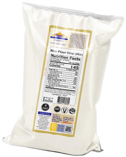 Rani Rice (White) Flour 64oz (4lbs) 1.81kg Bulk ~ All Natural | Gluten Friendly | Vegan | NON-GMO | Kosher | Indian Origin