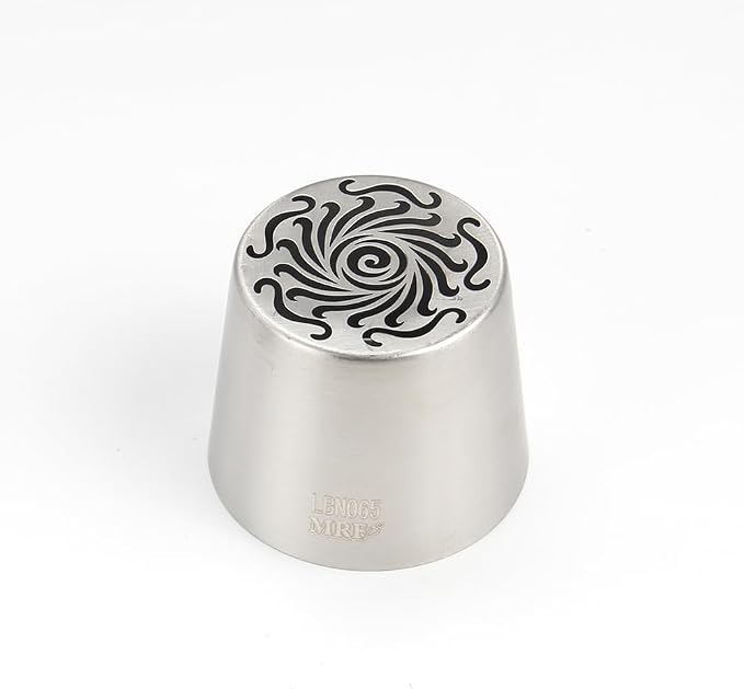 1 Piece Stainless Steel Extra Large Russian Swirl Flower Icing Tips,Pastry Frosting Piping Nozzles,Sweet Cream Piping Tips,Flower Frosting Nozzles for Cake Decoration