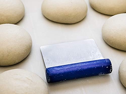 Matfer Bourgeat Stainless Steel Bench Scraper & Multi-Purpose Dough Cutter, Straight Edge, Flexible Edge