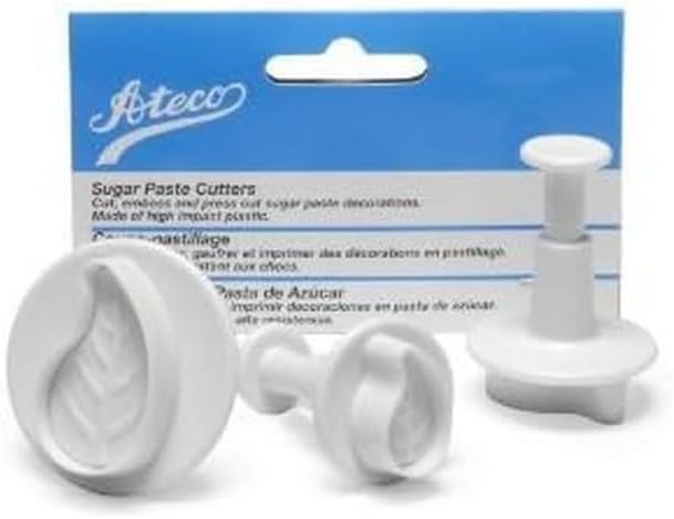 Ateco Set of 3 Sugar Paste Curved Leaf Cutters