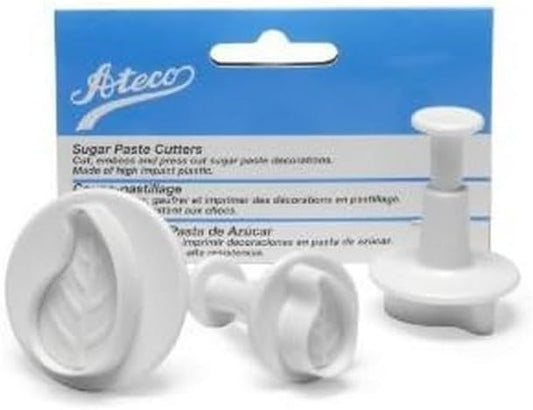 Ateco Set of 3 Sugar Paste Curved Leaf Cutters