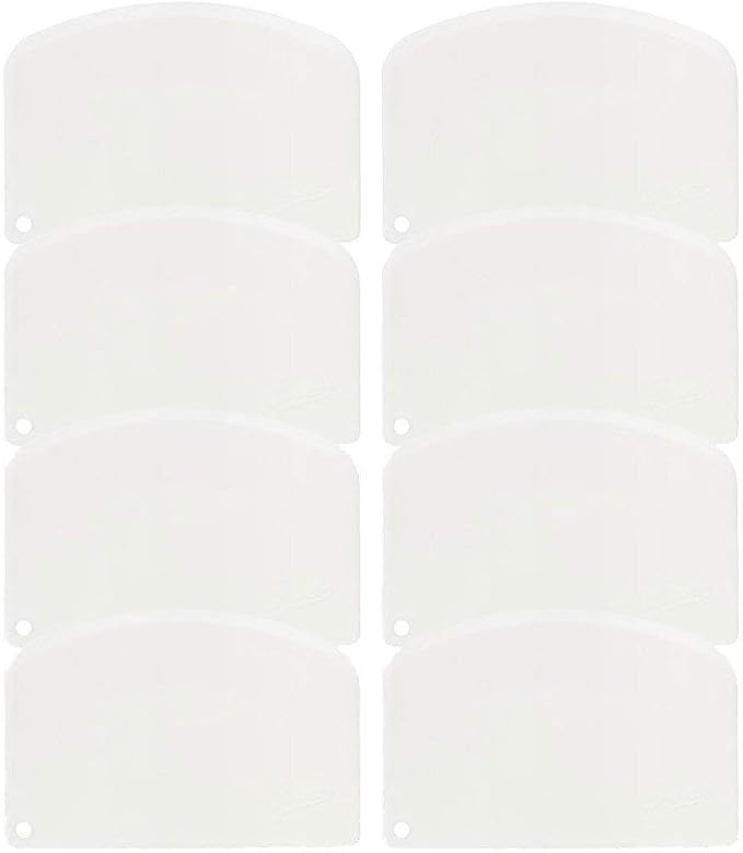 Ateco Bowl Scraper, Set of 8, Polypropylene, White, 5.25 Inches
