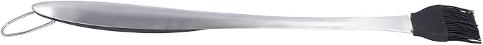 Basting Brush with Heat Tolerant Handle | Food Grade Silicone Head for Oil/Butter/Sauce | Stainless Steel Long Handle Pastry & BBQ Brush | Multipurpose Kitchen Tool
