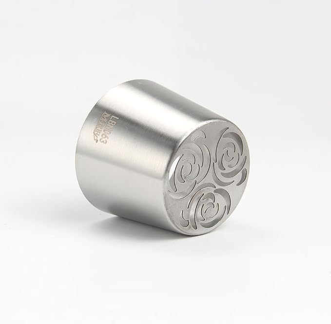 1 Piece Stainless Steel XXL Russian 3 Flowers Pattern Icing Tips,Pastry Frosting Piping Nozzles for Cake Marshmallow Bouquet,Cake Decorating Tips Baking Tools,Flower Frosting Nozzles for Decorating